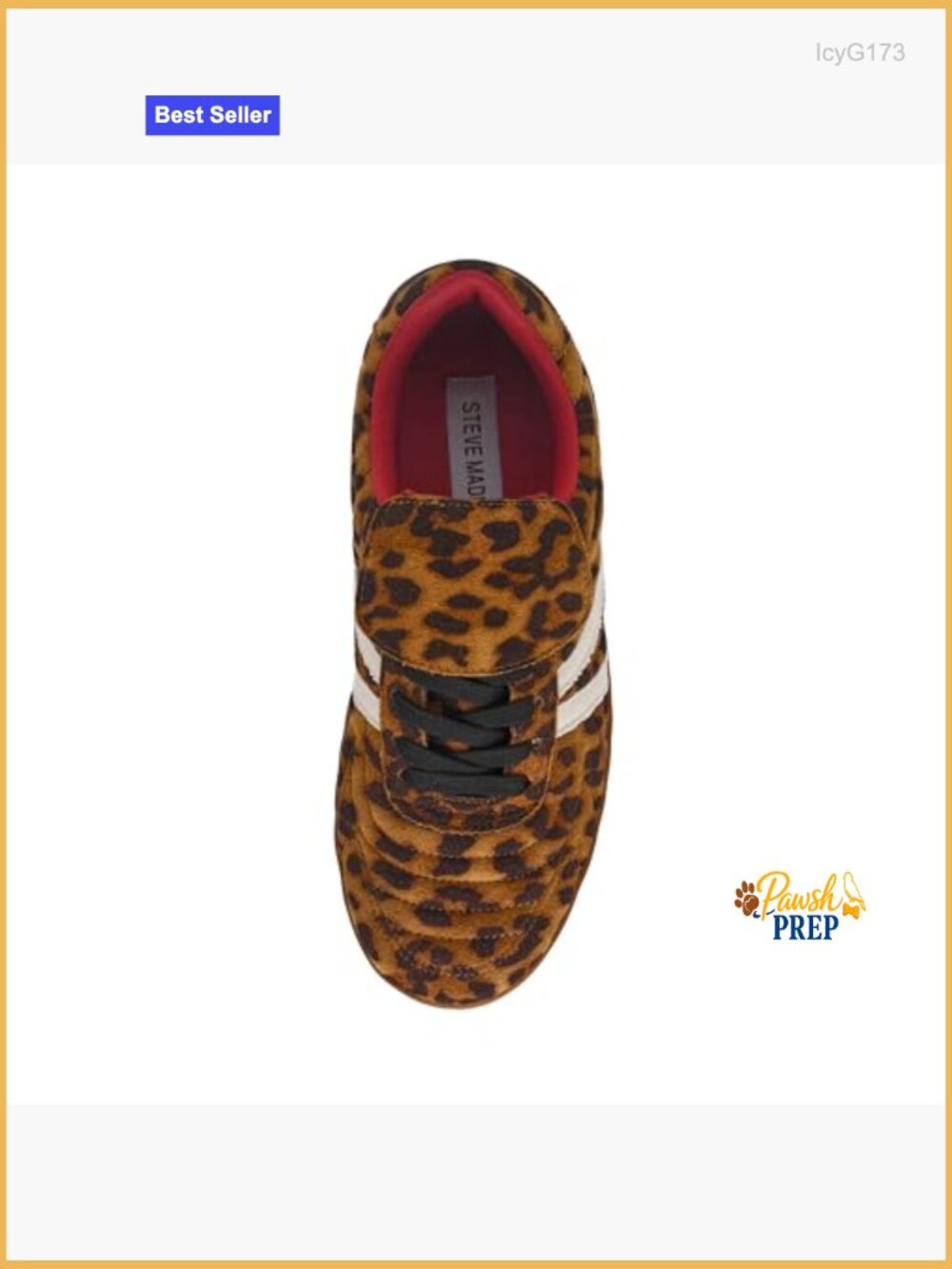 Leopard Print Fashion Sneakers, Lightweight Lace-Up Walking Shoes - Picture 5 of 7